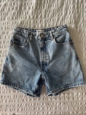 Zara Light Blue High Waist Denim Shorts